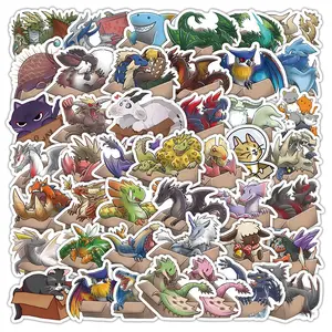 50 Animal Stickers for Phone Cases, Laptop Skins, Notebooks, Scrapbooks, Versatile Decorative Decals, Printed Design