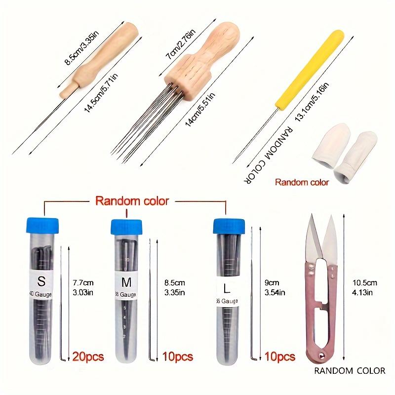1set Felting Needles, Complete Needle Felting Kit, Needle Felting Supplies with 8-Needle Felting Tool, 36/38/40 Gauge Felting Needles, Sewing Pins, Foam Mat, Scissors for Beginner Professional Craft