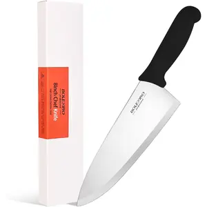 8 inch Japanese High Carbon Stainless Steel Chef Knife, Professional Extra Sharp Wide Cook Knife with Non-slip Ergonomic Handle, for Kitchen Home Restaurant