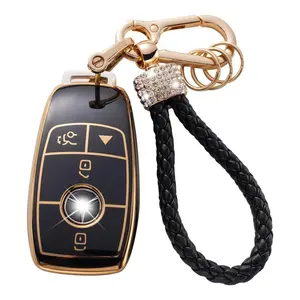 Mercedes-Benz Soft Tpu Car Key Case, Car Key Protector, Smart Key Cover for Glc Gle Gla Glb Gls a C E G S Amg, Full Protection for Women Girls