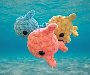 Handmade Crocheted Baby Shark Plushie Decoration