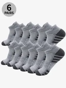 Men's Breathable Mesh Sporty Socks, High-Quality Ankle Socks, Casual Daily Wear, Pack of 6 Pairs, Comfortable and Multi-Functional Design