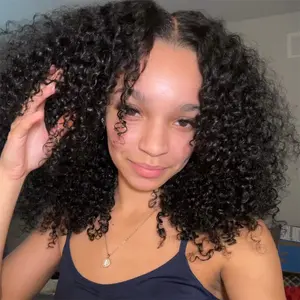 Wiggins Hair Ready & Go Short Curly 7x4 Pre-Cut Lace Closure Human Hair Wig Glueless Wig Human Hair