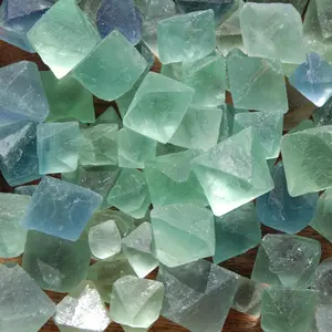 6pcs Raw Fluorite Octahedron Crystals, Small
