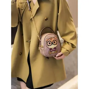Cute Cartoon Bear Pattern Zipper Backpack, Fashionable Adjustable Backpack for Women & Girls, Casual Trendy Versatile High-quality Daily Commuting Bag, Smiley Face Bag