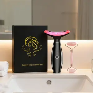 Facial Massager Beauty Neck Instrument, Facial and neck Skin care kit, Face Sculpting Tool with Vibration and Heating Function, Portable Facial Massager Beauty Neck Instrument for Skin Care at Home, Facial Beauty Massagers, Halloween and Christmas Gifts