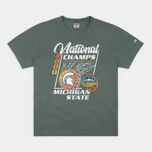 Michigan State Men's Basketball 2000 National Champions Heavyweight Tee Sweatshirt, Hoodie