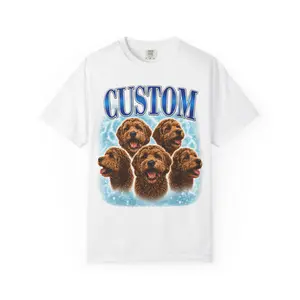 Custom Dog Portrait Shirt, Personalized Pet Shirt, Vintage Bootleg Dog Tee, Pet Photo Shirt, Dog Lover Gift, Comfort Colors Tee