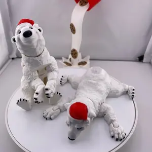 3D Printed Christmas Polar Bear Figurine Decoration Holiday Gift Ornaments christmas decorations