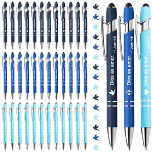 36pcs Bible Verse Ballpoint Pens, Christian Scripture Pens with Stylus Tip, Ink, Retractable, Religious Gift for Church, Office, School