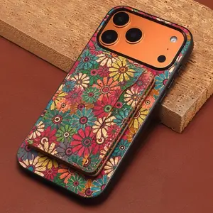 Magnetic Wireless Charging Phone Case Faux Leather Card Bag Wallet Stand Card Box Support for iPhone 17 Pro Max 16 Plus 15 14 13