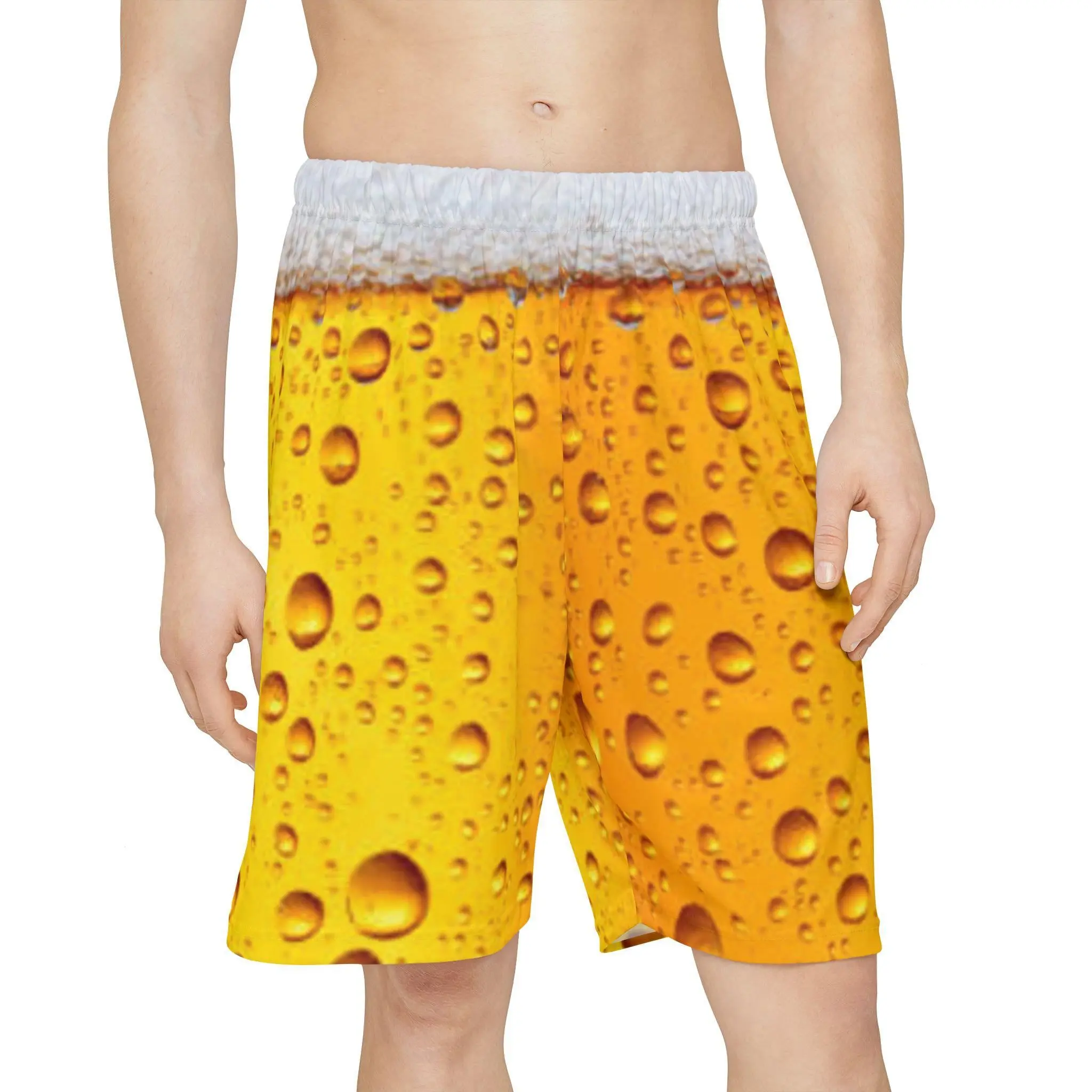 Men's Beer-Themed Sports Shorts, Beer Lover Gift, Summer Workout Shorts, Funny Beach Shorts, Party Wear, Unique Athleisure