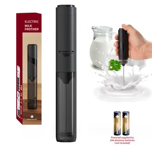 Handheld Electric Milk Frother with Storage Case, Battery Powered, Durable Design, Perfect for Cappuccino and Hot Chocolate, Christmas Gift, Coffee Frother Mixer, Coffee Equipment