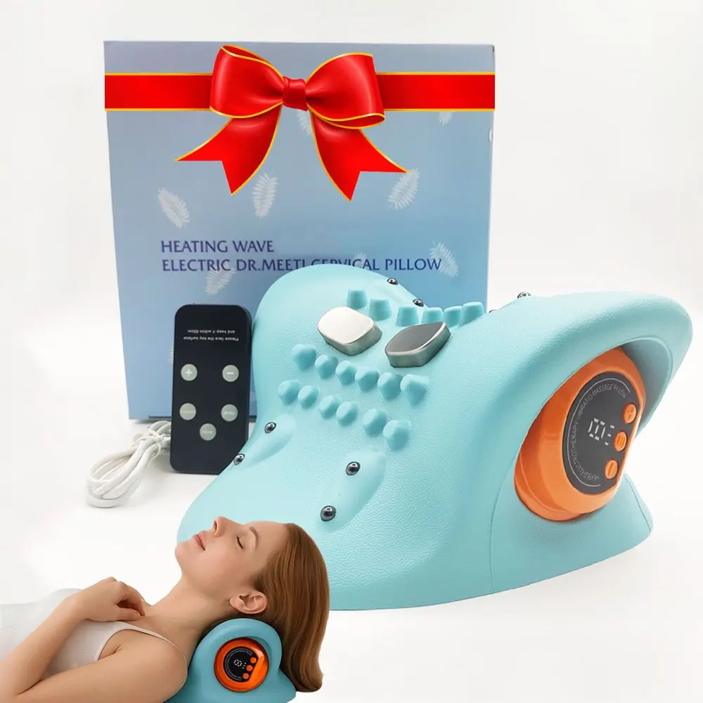1pc Neck Massager, Wireless Electric Heating Massager, Portable Massager with Heat and Comfortable Stretching - Adjustable Intensity for Neck and Shoulder Relaxation at Home, Neck & Shoulder Massager Body Massage, Portable Neck Relaxer