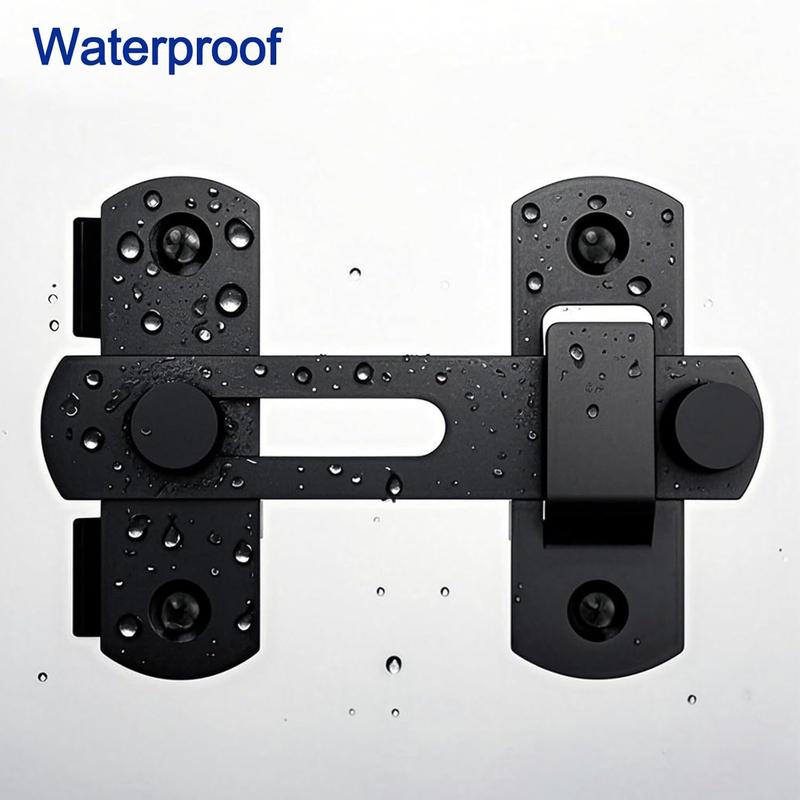 Barn Door Lock, 180 Degree Flip Sliding Barn Door Latches, Gate Latch for Barn Door, Sliding Door, Pet Door, Garage, Bathroom, Window, Outdoor