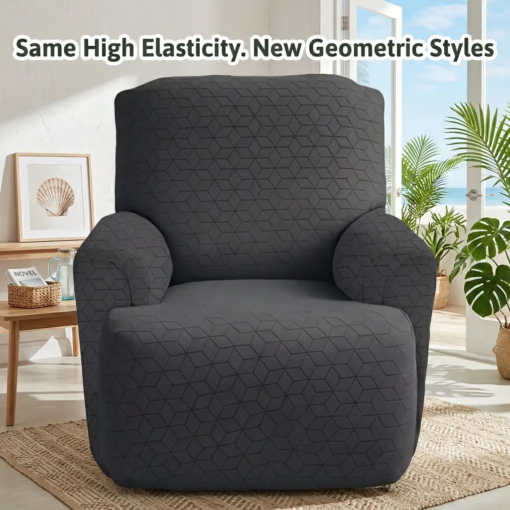 High Elasticity Printed Recliner Cover with Side Pocket, Extra-Large 4-Season Sofa Cover for Living Room, Bedroom - Easter & Valentine's Day Home Decor sohochic