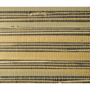 Grasscloth Black & Brown Wallpaper