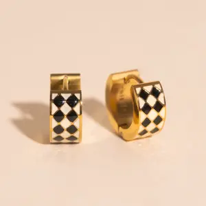 Argyle Super Chunky Huggie Hoop Earrings