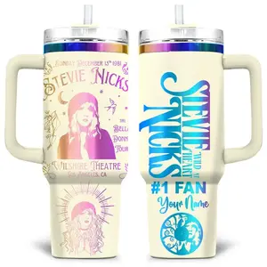 Stevie Nicks Sister of the Moon Tumbler 40oz Handle Mug , Fleetwood Mac Fan Cup , Retro Witchy Hippie Goth Aesthetic Water