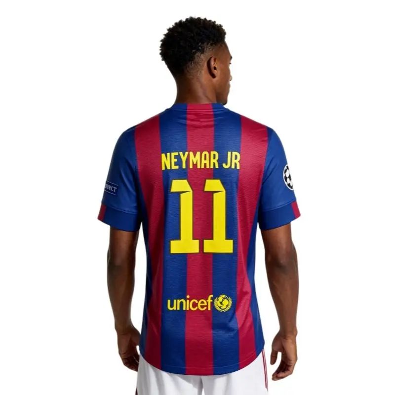 1415 Home Champions League Final Short Sleeve Top No.11 Retro Soccer Jerseys Quick Drying