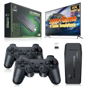 The M8 Wireless Retro Game Console features 4K HDMI output, plug and play, a nostalgic game box, a 2.4GHz wireless controller, and 1/5/0/0/0 games, bringing a retro gaming experience to your TV.