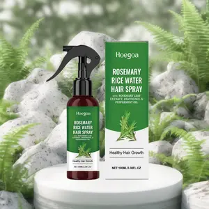 Rosemary Rice Water Hair Spray, Nourishing Moisturizing Frizz Control, Dry Damaged Hair Care Mist, Scalp Treatment & Shine Enhancer, Soft Silky Hair