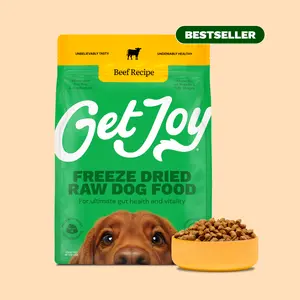 Get Joy Freeze Dried Raw Dog Food | High Protein Healthy with Belly Biotics for Ultimate Gut Health & Vitality