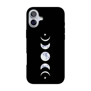 Casely iPhone 16 Case | It's Just a Phase | Marble Moon | Compatible with MagSafe | Classic Ultra Thin Design