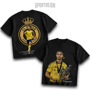 SPORTREIGN 2026 Ronaldo Al Nassr Men's T-shirt, Soccer Fan Shirt, Ronaldo Fan Merchandise, Football Shirt, Graphic Tee Over Size, 100% cotton Shirt, Gift For Him, Made In USA.