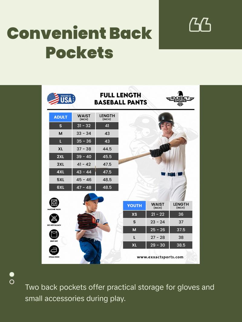 Exxact Sports Proline Full Length Baseball Pants Youth & Adult with Stripes, Relaxed Fit Open Bottom Men/Boys Baseball Pants (Grey/Red) Exxact Sports Proline Full Length Baseball Pants Youth & Adult with Stripes, Relaxed Fit Open Bottom Men/Boys Baseball Pants (Grey/Red)