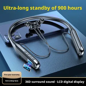 2024 Newest Wireless Neckband Headset, Waterproof Bluetooth Earbuds with Long-Lasting Battery & High Sound Quality, Earbuds Wireless for Running Sports