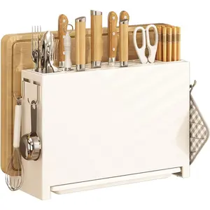 Kitchen Knife Storage Rack, Kitchen Knife Pot Cover, Cutting Board Storage Rack, Chopsticks Cage, Knife Holder, Integrated Kitchen Supplies with Block Kitchen Knife Set Thanksgiving cooking utensils Value Pack Valentine's Day gift Christmas Gift