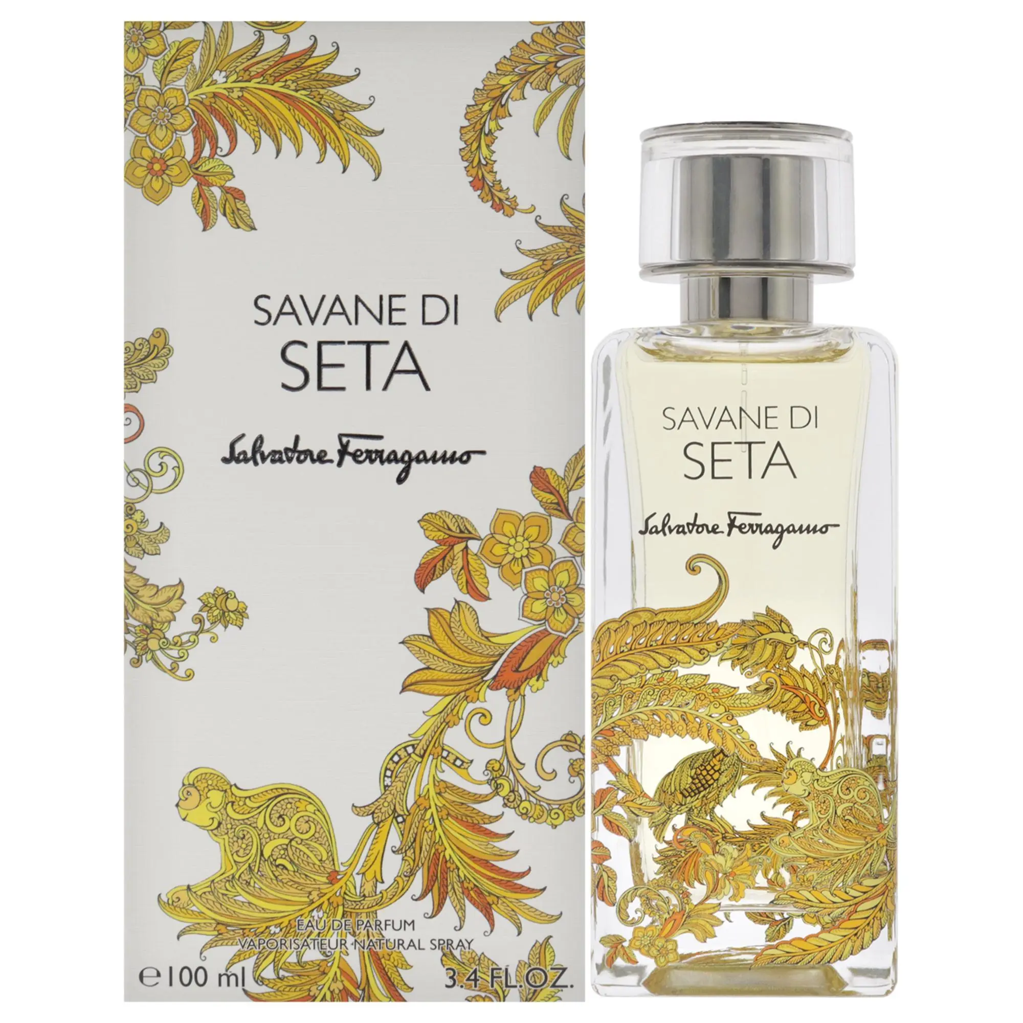 Savane Di Seta by Salvatore Ferragamo Unisex Long Lasting Eau De Parfum Spray - 3.4 fl oz Liquid Spray Unisex Fragrance Bottle