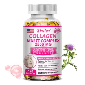 Daitea Collagen Health Supplement,Supports Skin,Hair Health and Immune Health,120 Capsules