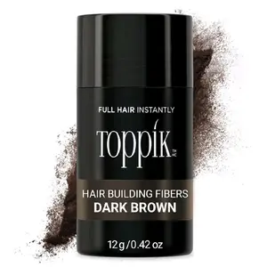 Toppik Hair Building Fibers Dark Brown 12g/0.42oz Fill In Fine or Thinning Hair Instantly Thicker Fuller Looking Hair Options Dark Brown
