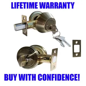 Constructor Deadbolt Door Lock Set with Single Cylinder- Antique Bronze