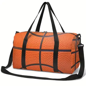 Rugby Print Pattern Tote Bag, Basketball Football Design Single Shoulder Gym Yoga Bag, Outdoor Luggage Storage Pouch