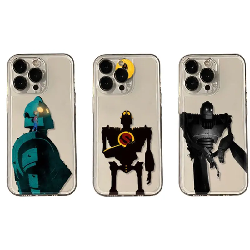 "The Iron Giant" TPU Transparent Shockproof Phone Case - Protective Cover for iPhone 17,16,15,14,13,12,11 & Samsung Galaxy S25,S24,S23,S22,S21 Smartphones, Cellphones, Handheld Devices, Mobile Accessories