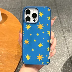 Premium Magnetic MagSafe-Ready TPU Phone Case for iPhone 11/12/13/14/15/16/17 Pro Max - Blue Starburst Casing, Protective Anti-Drop Durable Cover, Lightweight Ultra-Thin Aesthetic Mobile Accessory for Everyday Use