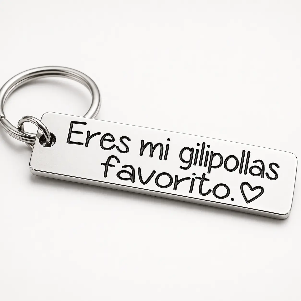 "Eres Mi Gilipollas Favorito" Stainless Steel Keychain - Hilarious Spanish Slang Gift