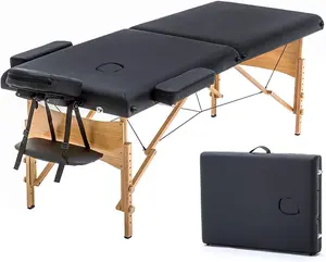 Bestmassage Massage Bed Portable Massage Table 24 Inch Wide Lash Bed Height Adjustable 2 Folding Spa Table with Non-Woven Bag for Spa Footmassage Facial Carespa Tattoo BestMassage