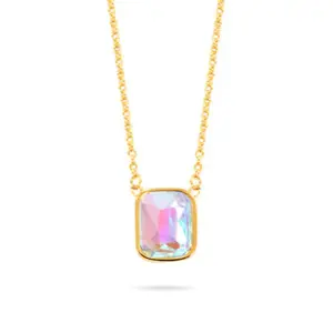 Cushion Necklace in Angel Aura Quartz Cushion Necklace in Angel Aura Quartz