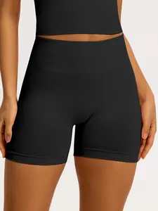 High Waist Seamless Yoga Pants, Butt Lifting Waist Cinching Fitness Shorts, Quick Dry Running Gym Shorts for Women, Classic Athletic Shorts