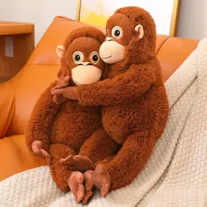 Cartoon Gorilla Plush Toy Chimpanzees Monkey Soft Stuffed Doll Backpack Car Bag Room Decor Kid Gift