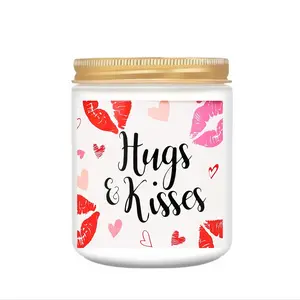 "Hugs and Kisses" Candle - 10oz Vanilla Scented Soy Wax Candle