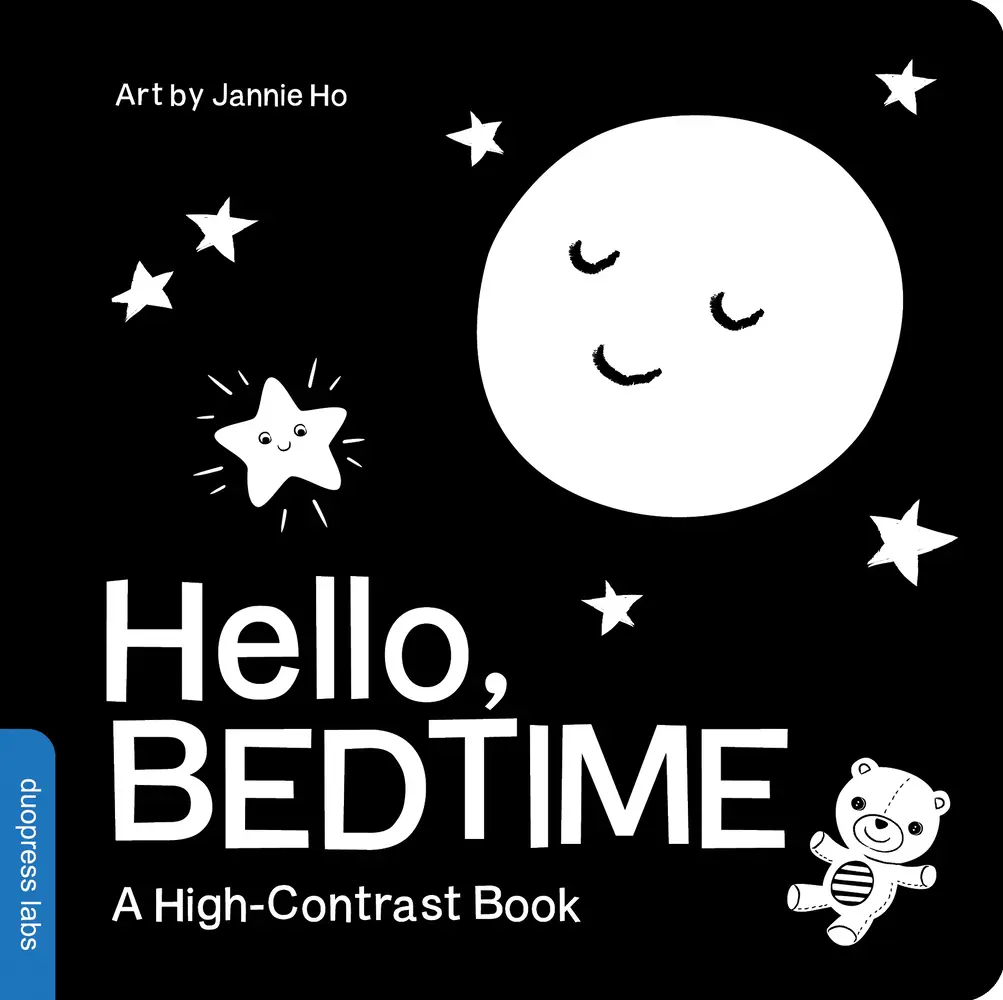 USED-Hello, Bedtime: A Perfect High-Contrast Black-And-White Board Book for a Baby Shower Gift to Newborns and Babies by Duopress Labs (Board book)