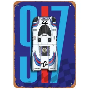 8x12inch Cars Racing Metal Tin Signs Vintage Senna Mille Miglia Le Mans 1966 Auto Wall Art Posters for Man Cave Cafe Bars Pubs Decoration