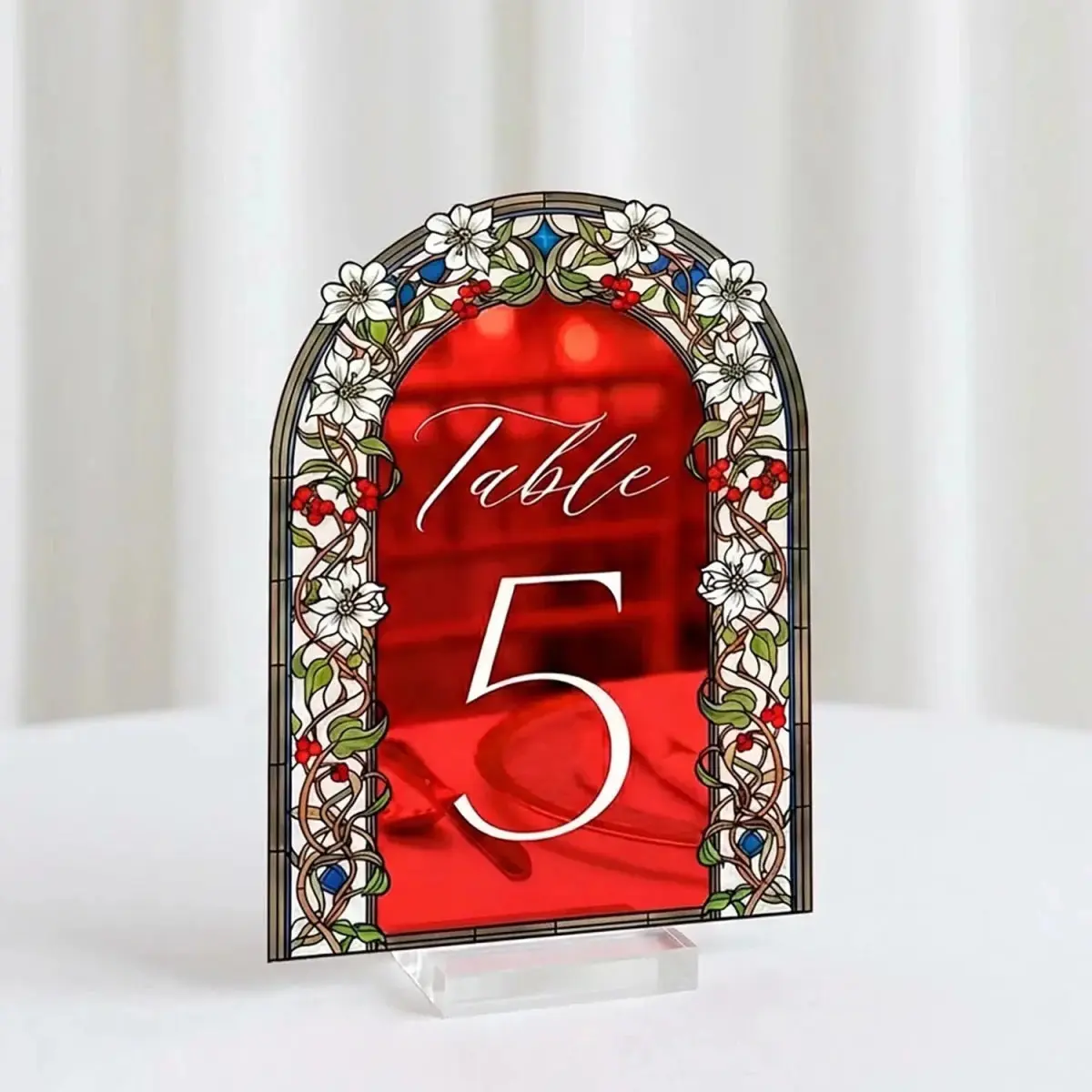 Wedding Table Numbers - Stained Glass