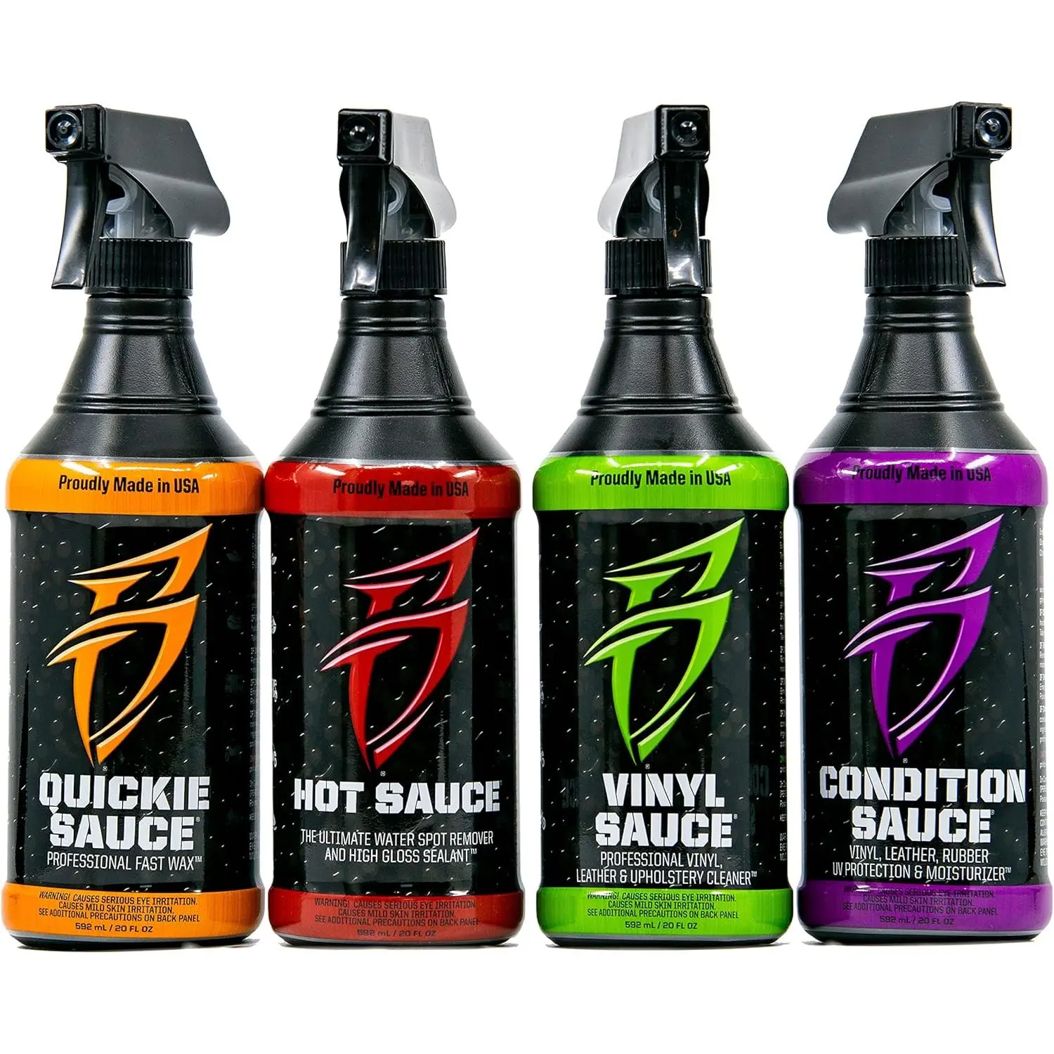 Sauce  Cleaning & Detailing Kit for Marine and Automotive, 4-Pack, 20 oz Each