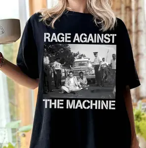 Political Activism T-Shirt,1963 Arrest Photo, Rage Against The Machine, Resistance Tee, Anti Trump, Bernie Sanders, Fight Oligarchy Tour Shirt